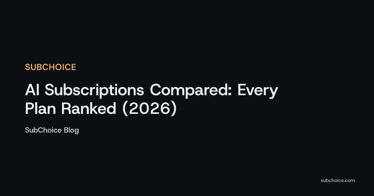 Cover image for AI Subscriptions Compared: Every Plan Ranked (2026)