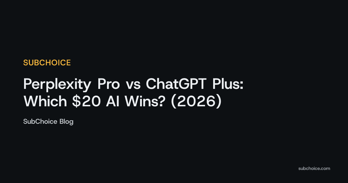 Cover image for Perplexity Pro vs ChatGPT Plus: Which $20 AI Wins? (2026)